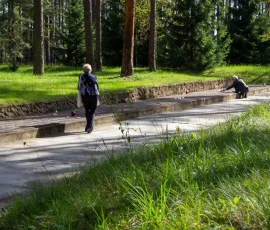 Aleja z tabliczkami epitafijnymi